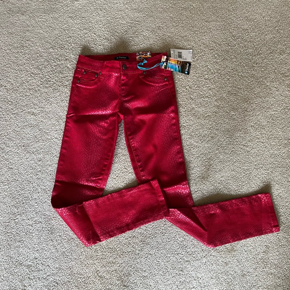 NWT Red Girls Tractor Jeans - Size 12